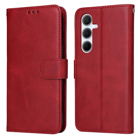 Samsung A56 5G Wallet Case Red PU Leather Compatible with Samsung