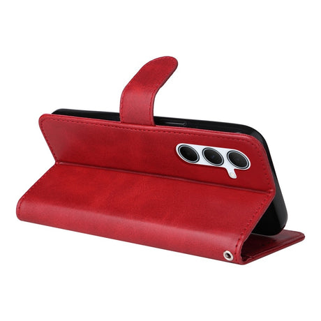 Samsung A56 5G Wallet Case Red PU Leather Compatible with Samsung