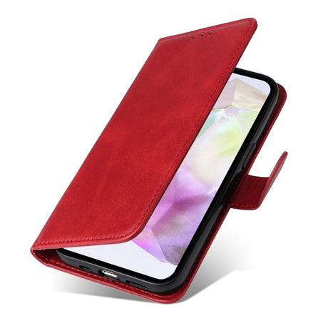 Samsung A56 5G Wallet Case Red PU Leather Compatible with Samsung