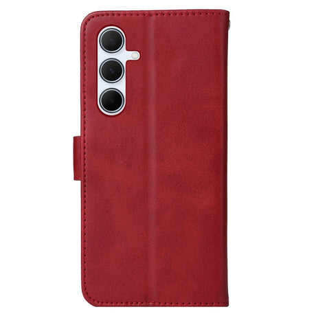 Samsung A56 5G Wallet Case Red PU Leather Compatible with Samsung