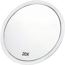 20x Magnifying Mirror with Suction Cups 16.2 cm Round 20-Pack