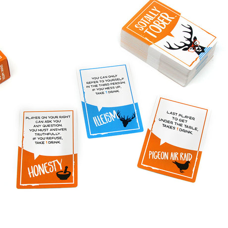 Sotally Tober Drinking Game, Full English Adult Drinking Game Card Game