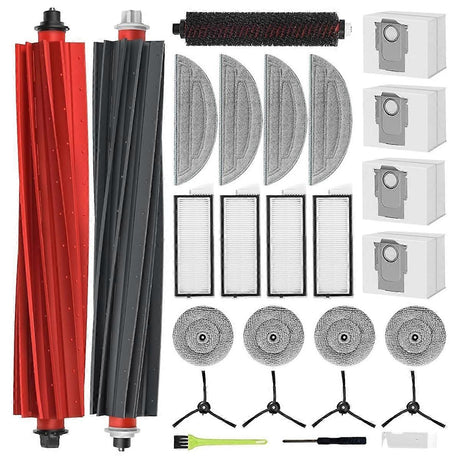 Roborock S8 Maxv Ultra Replacement Parts Main Brush and Side Brush Compatible with Roborock