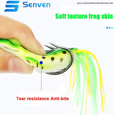 ZQKLA_MGF Crank Frog Lure 5 Pcs Soft Bait 3D Eye Fishing Lure