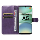 Xiaomi Redmi A5 4G PU Leather Wallet Case Compatible with Xiaomi More Colors MGF Purple