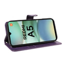 Xiaomi Redmi A5 4G PU Leather Wallet Case Compatible with Xiaomi More Colors MGF Purple