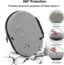 Meta Quest 3 Headset Shockproof Carrying Case Hard Case with Divider and Mesh Pocket Portable Storage Repo Resistant