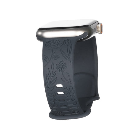 Apple Watch 41mm Silicone Watch Strap Small Rose Embossed Compatible with iWatch S9 876SE Rose Blue Grey 38/40/41mm