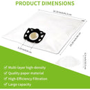 Vacuum Cleaner Bags for Kärcher, Compatible with WD4 WD5 WD6 MV4 MV5 MV6, 10 Pack