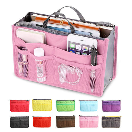 Black Toiletry Bag Insert Bag in Bag Large Organizer 1