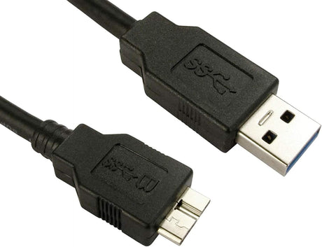 USB 3.0 Cable Compatible with WD Seagate Toshiba Samsung Portable Hard Drives, A to Micro-B Cable 1m