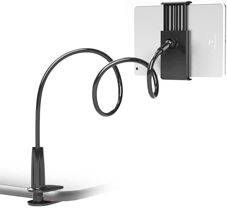 Tablet Stand Gooseneck Flexible Arm Mount with 360 Clamp for Bed Use