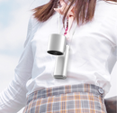 Portable Fan Handheld Mini Turbo Fan Battery ， High Speed Powerful Ice Cooling 5 Speed Adjustable Rechargeable Personal Fans for Beach Camping Travel Working （White）