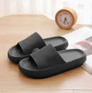 Cloud Slippers for Women and Men, Pillow House Slippers Shower Shoes Indoor Slides Bathroom Sandals, Ultimate Comfort, Lightweight, Thick Sole, Non-Slip, Easy to Clean black（38-39）