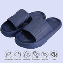 Cloud Slippers for Women and Men, Pillow House Slippers Shower Shoes Indoor Slides Bathroom Sandals, Ultimate Comfort, Lightweight, Thick Sole, Non-Slip, Easy to Clean dark blue （36-37）
