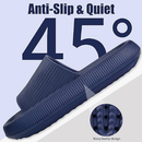 Cloud Slippers for Women and Men, Pillow House Slippers Shower Shoes Indoor Slides Bathroom Sandals, Ultimate Comfort, Lightweight, Thick Sole, Non-Slip, Easy to Clean dark blue （36-37）