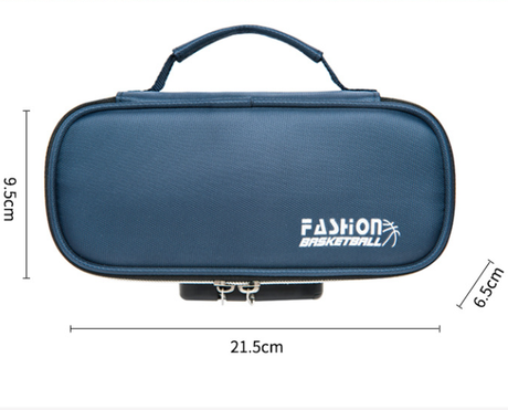 Large Capacity Pencil Case with 4 Compartments Canvas Pen Pouches Multilayer Pen Organizers Bag Oxford Fabric Pencil(black)