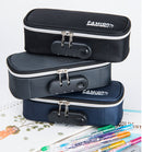 Large Capacity Pencil Case with 4 Compartments Canvas Pen Pouches Multilayer Pen Organizers Bag Oxford Fabric Pencil(blue)