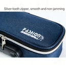 Large Capacity Pencil Case with 4 Compartments Canvas Pen Pouches Multilayer Pen Organizers Bag Oxford Fabric Pencil(blue)