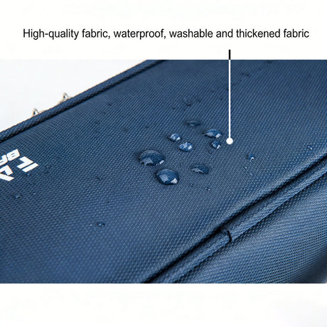 Large Capacity Pencil Case with 4 Compartments Canvas Pen Pouches Multilayer Pen Organizers Bag Oxford Fabric Pencil(blue)
