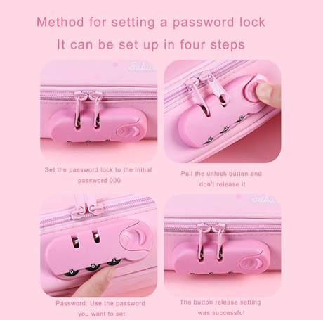 Large Capacity Pencil Case with 4 Compartments Canvas Pen Pouches Multilayer Pen Organizers Bag Oxford Fabric Pencil(pink)