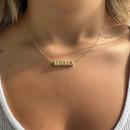 Custom letter necklace with a complete set of letter beads from A to Z, 10mm heart pendant, three colors available, chain accessory included - Gold