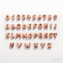 Custom letter necklace with a complete set of letter beads from A to Z, 10mm heart pendant, three colors available, chain accessory included - Rose Gold