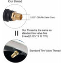 Tire Inflator Hose 20Cm Black Flexible Air Inflator Tire Air Hose With 2 Inflator Pump Hose Adapter For Inflating Car