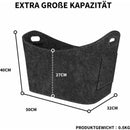 Firewood Basket, Felt Log Basket, Foldable Felt Log Basket, Fireplace Wood Bag For Wood, Newspapers, Firewood,