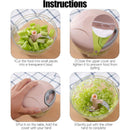 Manual Onion Chopper, 3-Blade Garlic Press, For Onion Salad, Pesto, Parsley, Sausage/Nut Cutting Machine, Vanilla, Baby