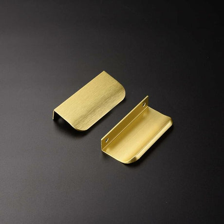 Invisible Gold Handle, 10 Pieces Gold Handle Gold Furniture Handle Invisible Furniture Handle Center Distance 64Mm