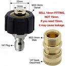 M22-14 Pressure Washer Adapter Set, 3/8 Quick Connect Swivel Adapters, Male High Pressure Water Gun, Garden Hose