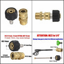 M22-14 Pressure Washer Adapter Set, 3/8 Quick Connect Swivel Adapters, Male High Pressure Water Gun, Garden Hose