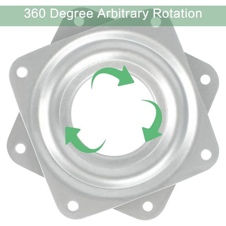 360 Degree ROtating Tray 6 Pieces Metal Turntable Tv Swivel Plate Square ROtating Plate 4 Ball Bearing Swivel Plate For