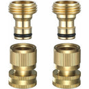 Garden Hose Quick Connect - Quick Connect Garden Hose Connectors, Solid Brass Water Hose Quick Connect, 3/4" Ght, 2 Sets