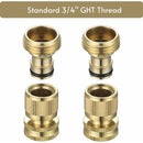 Garden Hose Quick Connect - Quick Connect Garden Hose Connectors, Solid Brass Water Hose Quick Connect, 3/4" Ght, 2 Sets