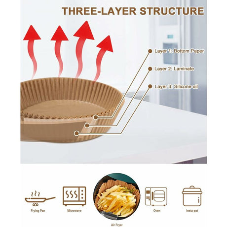 Air Fryer Paper Sheets 120 Pieces, Air Fryer Paper Liner, Air Fryer Parchment Paper, ROund Air Fryer Paper(16 4.5)