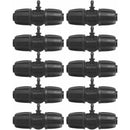 16Mm To 4/7 Garden Lock Barbed Tee Connectors, 10 pcs/Set Connectors For Pe Hose Garden Irrigation System