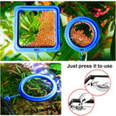 2 pcs Fish Feeding Rings Aquarium Feeder Food Feeding Ring For Guppy Betta Goldfish Blue