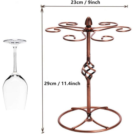 1Pc Wine Glass Rack, Stemware Holder With Wine Glass Drying Racks Holds 6 Wine Glasses(Wine Glasses Not Included).