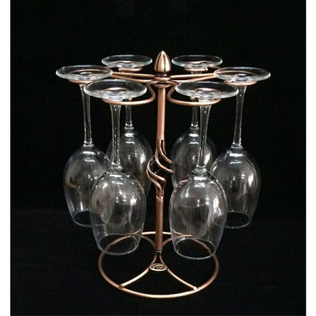 1Pc Wine Glass Rack, Stemware Holder With Wine Glass Drying Racks Holds 6 Wine Glasses(Wine Glasses Not Included).