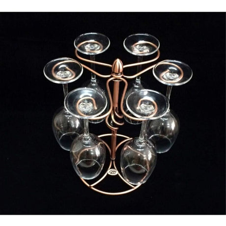 1Pc Wine Glass Rack, Stemware Holder With Wine Glass Drying Racks Holds 6 Wine Glasses(Wine Glasses Not Included).