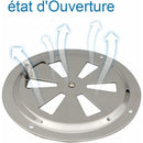 ROund Ventilation Grille, Adjustable Air Vent Stainless Steel Air Vent Air Inlet And Exhaust 125Mm