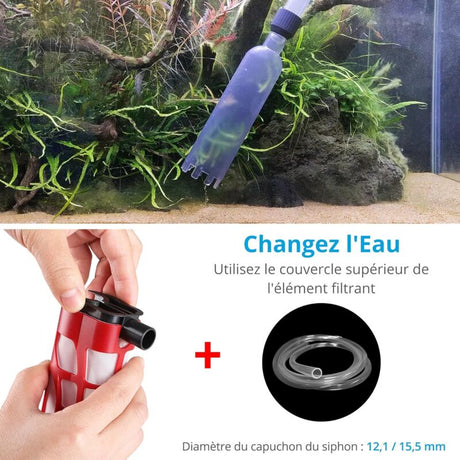 Automatic Aquarium Vacuum Cleaner, Electric Gravel Cleaner Suitable For Medium And Large Aquarium