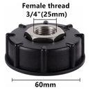 Ibc S60X6 Water Tank Adapter Coarse Thread With Hose Connector Stainless Steel Valve Spout Fittings (3/4" Internal