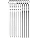 Stainless Steel Kebab Skewers, 10 Flat Metal Barbecue Skewers, Reusable Grilling Skewers, For Vegetables And Chicken