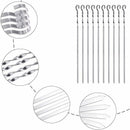 Stainless Steel Kebab Skewers, 10 Flat Metal Barbecue Skewers, Reusable Grilling Skewers, For Vegetables And Chicken