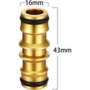2 Pack Brass Garden Hose Connector For Garden Hose Tap (Double Male Brass Connector)