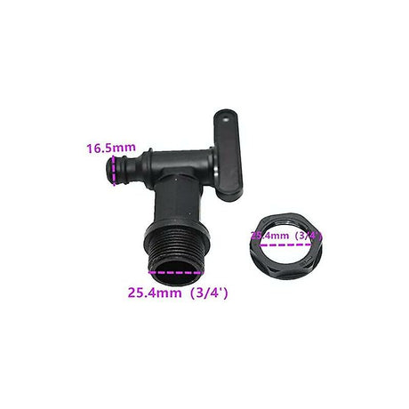 1000L Plastic Tank Faucet, Ibc Water Storage Box Adapter, Garden Hose Faucet Adapter, For Rainwater Collector, Fuel
