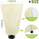 Plant Winter Cover, Plant Winter Cover With Drawstring And Zipper, 120 X 180 Cm Plant Protection Cover Winter Cover